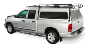 Roof rack truck with outdoor gear storage solution, ideal for sports and adventure equipment.