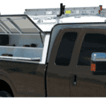 Durable service truck with custom storage and tools at Camp & Cruise.