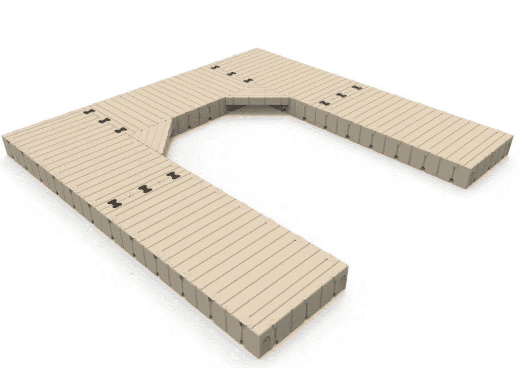 Durable beige wooden deck tiles for patios, terraces, and outdoor spaces. Easy to assemble and perfect for outdoor entertainment.