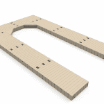 Durable running track tiles for athletic facilities and gyms at Camp & Cruise.