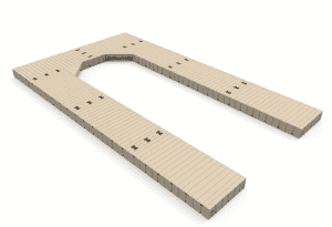 Durable running track tiles for athletic facilities and gyms at Camp & Cruise.