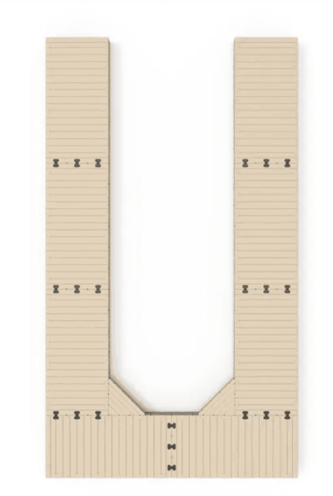 Accordion wall for sports and fitness centers.