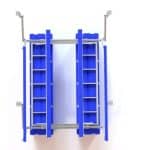 Durable blue kickboxing cage for martial arts training at Camp & Cruise.