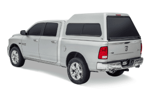 High-quality truck with custom canopy for easy sports gear transport at Camp & Cruise.