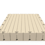 Durable modular sports floor tiles for gym floors and indoor courts.