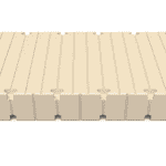 Durable interlocking sports floor tile for gyms and fitness centers.