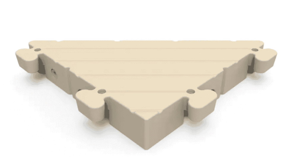 Versatile sports flooring tile for gyms and indoor courts.