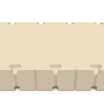 Durable outdoor sports court tile for gyms and playgrounds.