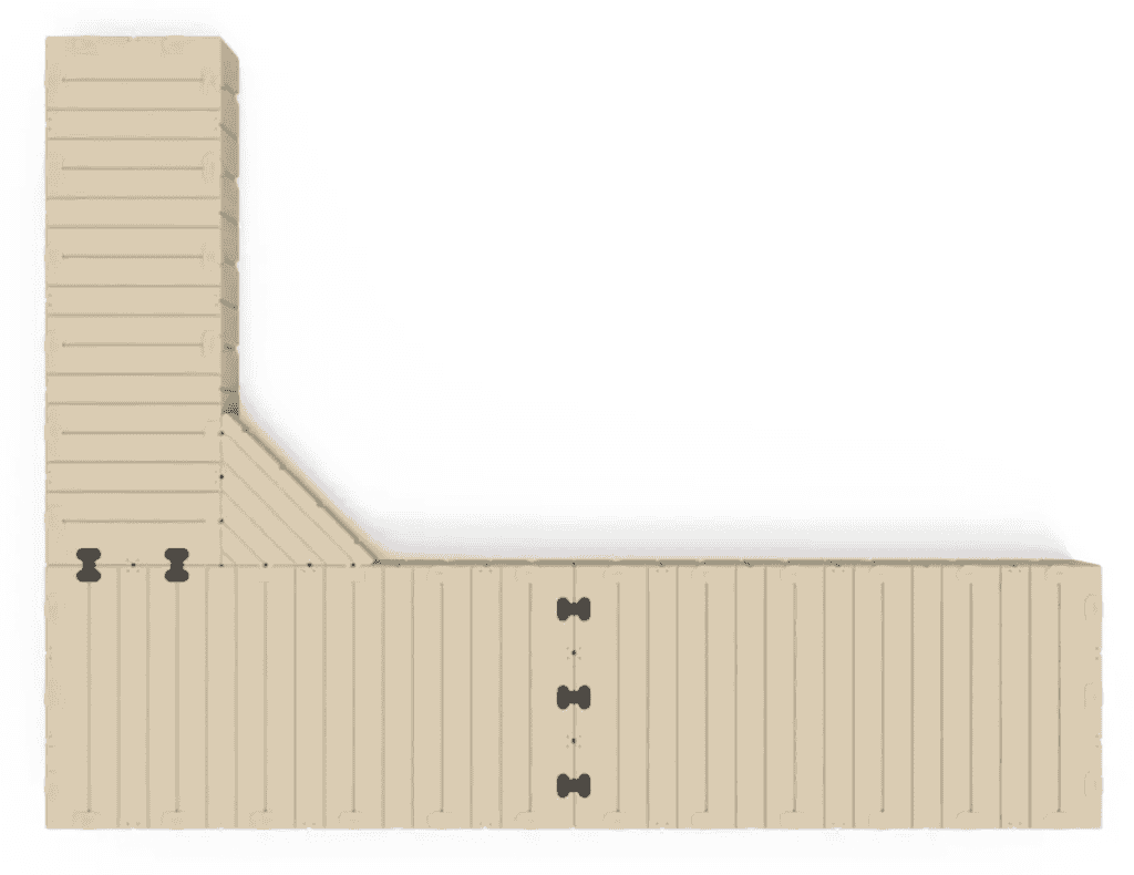 Efficient garage storage organizer made of wood with beige finish, perfect for maximizing space at Camp & Cruise.