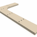 Light-colored sport court tiles for athletic use.