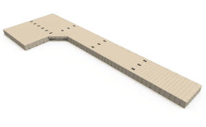 Durable outdoor sports flooring for basketball and tennis courts.