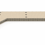 Durable maple sports flooring ideal for basketball courts and sports centers.