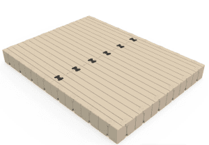 Interlocking wooden gym floor tile for sports and fitness centers. Durable, easy to install, and maintenance-friendly.