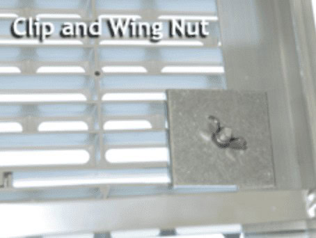 High-quality clip and wing nut for sports equipment and gym fixtures.