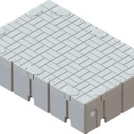 Non-slip sports hall flooring tile for gyms and fitness centers.