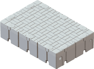 Non-slip sports hall flooring tile for gyms and fitness centers.