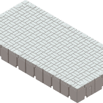 Outdoor sports court tiles for athletic facilities.