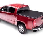 Durable truck bed cover for Chevrolet Silverado pickups, enhancing storage security and style.