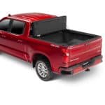 Red Chevy Silverado truck bed for sale at Camp & Cruise. Perfect for repairs or upgrades.