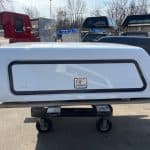 White truck bed cap with black trim for RAM 1500 OBS 76".