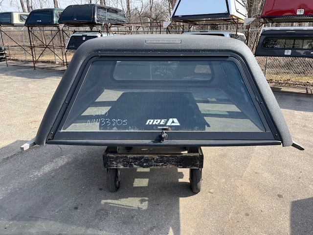 Gray GMC 1500 truck cap with window for DEMO 14-19 GMC 1500.