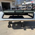 Summit white truck cap for Chevy HD 98" with tinted window and aerodynamic design.