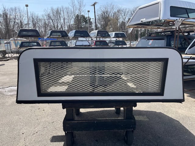 White truck bed cap with mesh window for RAM 1500 67".