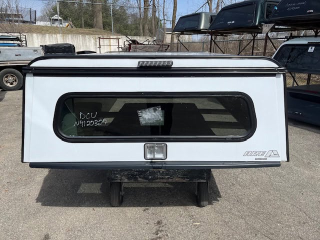 White truck cap with tinted window for Ford SD 81".