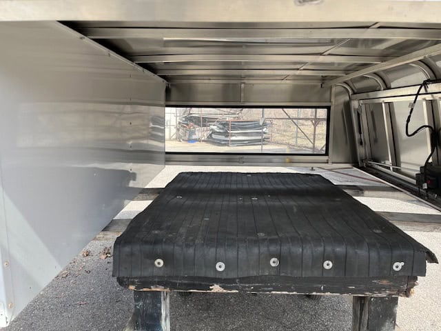 Durable truck bed cover for Ford SD 81" model in white color.
