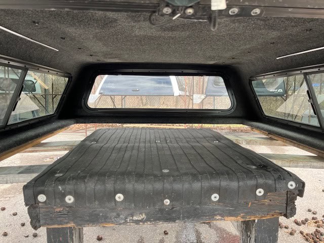 Durable truck bed cover with rubber mat for Ford F150 79" M7 Gray N44205746.