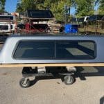 G9K Satin Steel Gray truck cap with tinted window for Chevy 1500.