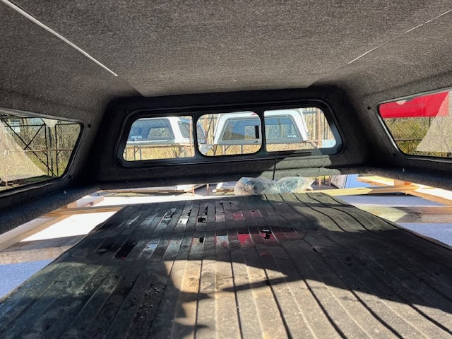 Interior view of GMC HD 82.2" PNT truck bed in Lakeshore Blue.