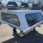 White truck cap with large windows for Ford SD 81.9" model.