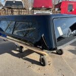 Black truck cap with tinted windows for Chevy HD 82.2".