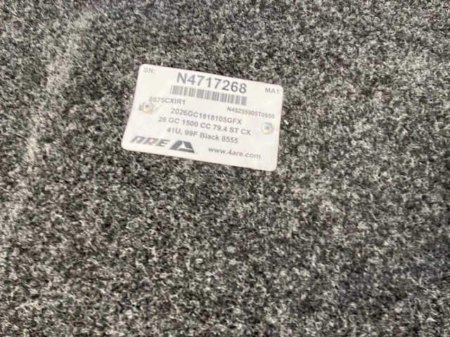 GMC 1500 PNT code label on textured surface for Camp and Cruise.