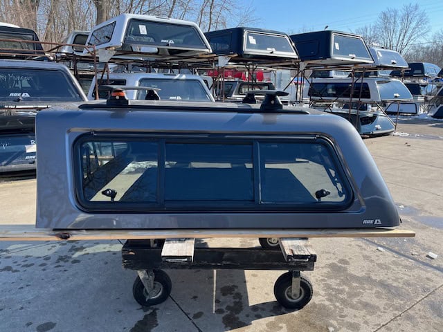 Gray truck cap with tinted windows for F150, model M7 GRAY N4713757.