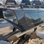Black truck cap with tinted windows for Ford SD 81.9".