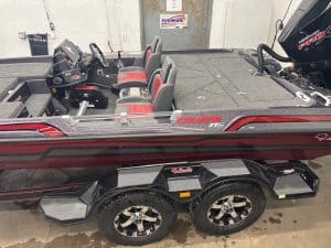 Golf Cart with Red and Black Design for Sale.