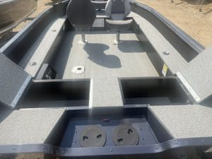 Interior view of the Smoker Craft Pro Angler 165 fishing boat.