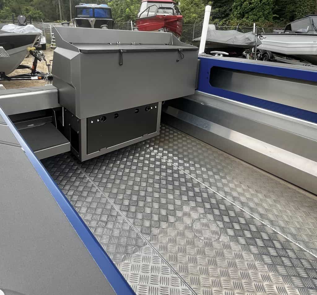 3/4 TRANSOM FISHBOX , JUMP SEAT, GUNNEL STORAGE, BATTERY STORAGE