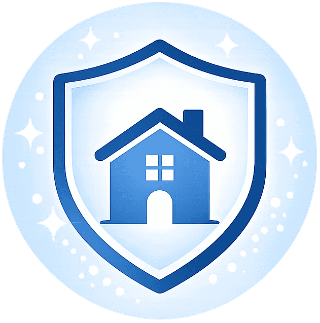 Home carpet cleaning transformation with shield icon for protection.