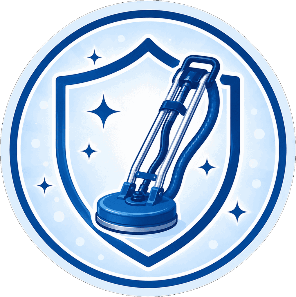 Cleaning equipment for carpet and tile cleaning services.