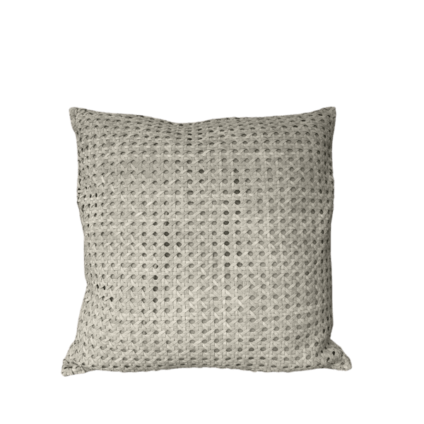 Bone Rattan Suede Pillow