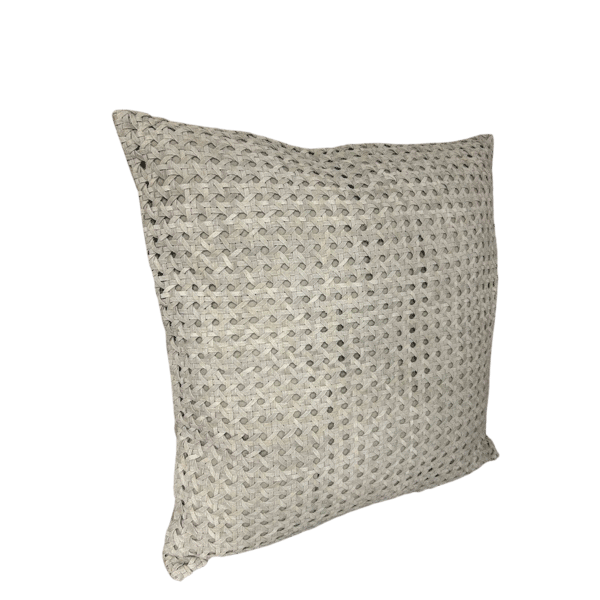 Bone Rattan Suede Pillow