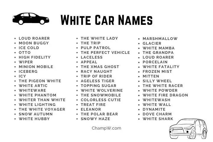 white-nicknames-for-cars