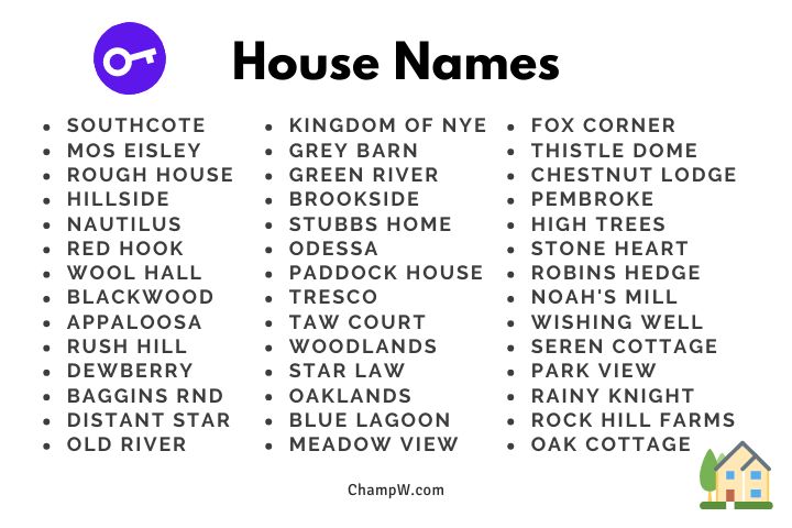 400 Unique House Names Ideas For Your Elegant Lifestyle   400 Unique House Names Ideas For Your Elegant Lifestyle 1 