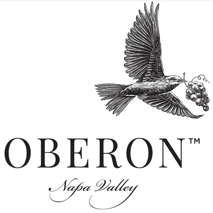 Oberon Napa Valley logo featuring a hummingbird and grapes.