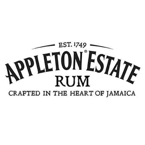 Appleton Estate Rum logo with "Crafted in Jamaica" text.