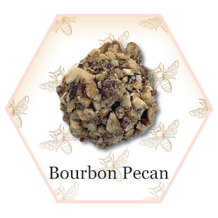 Isolated image of the Bourbon Pecan Signature Chocolate from Chocolat Abeille in Bellevue, Nebraska