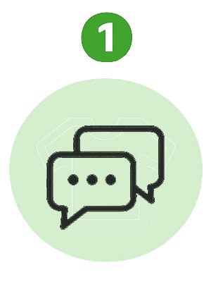 Website rename icon with speech bubbles for branding and updates.